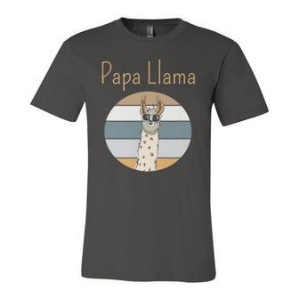 Llama Dad Matching Papa Alpaca Lover Fathers Day Jersey T-Shirt | Mazezy