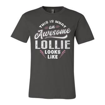 Lollie Grandma Gift This Is What An Awesome Lollie Looks Like Unisex Jersey Short Sleeve Crewneck Tshirt - Seseable