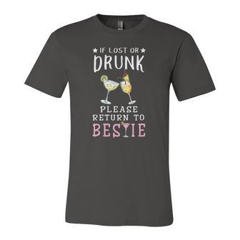 If Lost Or Drunk Please Return To Bestie Matching Jersey T-Shirt | Mazezy