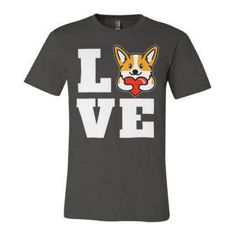 Love Corgis Welsh Corgi Puppy Dog Lover Novelty V2 Unisex Jersey Short Sleeve Crewneck Tshirt - Monsterry
