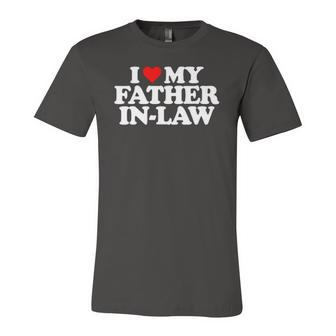 I Love My Father In Law Heart Fun Tee Jersey T-Shirt | Mazezy