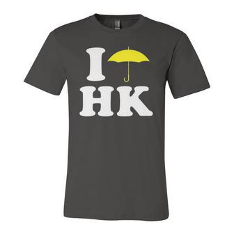 I Love Hk Yellow Umbrella Hong Kong Movement Jersey T-Shirt | Mazezy