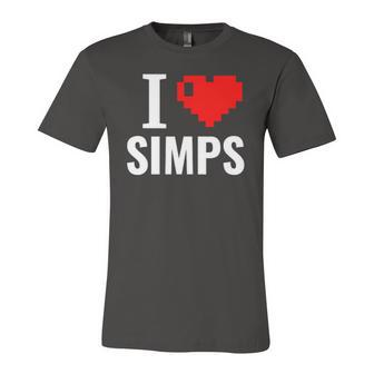 I Love Simps Simp Meme Kawaii Egirl Gamer Streamer Jersey T-Shirt | Mazezy