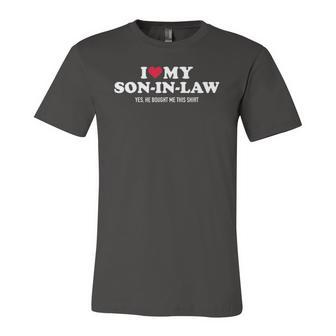 I Love My Son-In-Law For Father-In-Law Jersey T-Shirt | Mazezy
