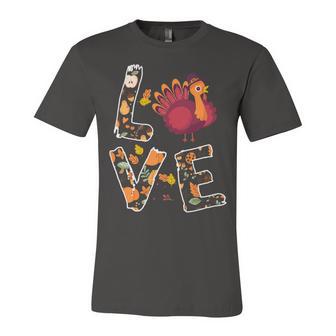 Love Turkey Thanksgiving Happy Fall 20 Shirt Unisex Jersey Short Sleeve Crewneck Tshirt | Favorety UK