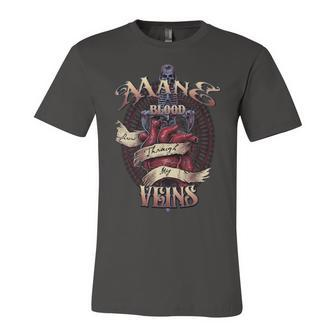 Mane Blood Runs Through My Veins Name Unisex Jersey Short Sleeve Crewneck Tshirt - Monsterry DE