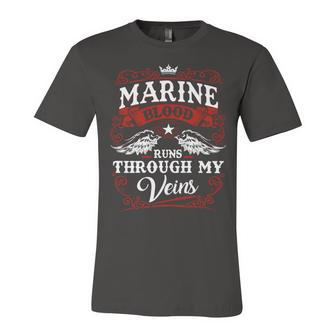 Marine Name Shirt Marine Family Name Unisex Jersey Short Sleeve Crewneck Tshirt - Monsterry UK
