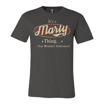 Marty Shirt Personalized Name Gifts T Shirt Name Print T Shirts Shirts With Name Marty Unisex Jersey Short Sleeve Crewneck Tshirt - Seseable