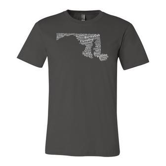 Maryland Breweries Word Art Maryland Map Jersey T-Shirt | Mazezy