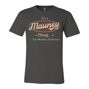 Mauney Shirt Personalized Name Gifts T Shirt Name Print T Shirts Shirts With Name Mauney Unisex Jersey Short Sleeve Crewneck Tshirt - Seseable