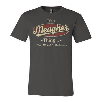 Meagher Shirt Personalized Name Gifts T Shirt Name Print T Shirts Shirts With Name Meagher Unisex Jersey Short Sleeve Crewneck Tshirt - Seseable