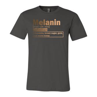 Melanin Definition African Black History Month Juneteenth Jersey T-Shirt | Mazezy