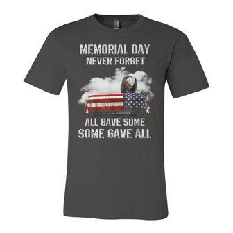Memorial Day Never Forget All Gave Some Some Gave All Jersey T-Shirt | Mazezy
