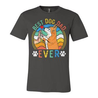 Mens Corgi Best Dog Dad Ever Gifts Dog Lover Unisex Jersey Short Sleeve Crewneck Tshirt - Monsterry