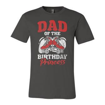 Mens Dad Of Birthday Princess Roller Skating Derby Roller Skate Unisex Jersey Short Sleeve Crewneck Tshirt - Seseable