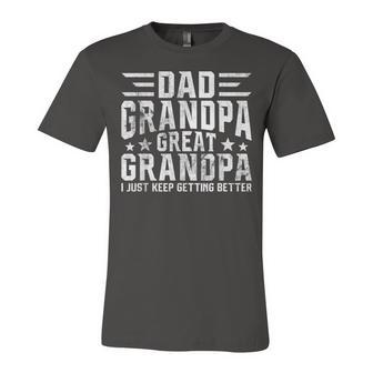 Mens Fathers Day From Grandkids Dad Grandpa Great Grandpa Unisex Jersey Short Sleeve Crewneck Tshirt - Seseable