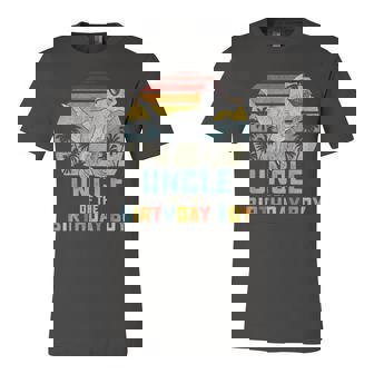 Mens Uncle Dinosaur Of The Birthday Boy Matching Family Unisex Jersey Short Sleeve Crewneck Tshirt - Seseable