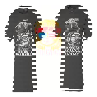 Meowica Cat Mullet American Flag Patriotic 4Th Of July Cat Jersey T-Shirt | Mazezy