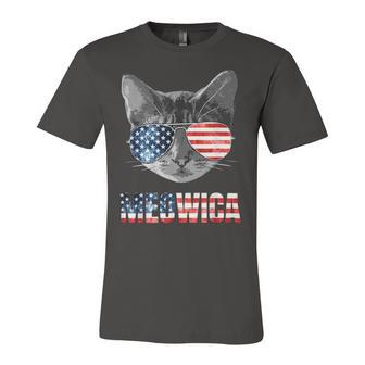 Meowica Funny Cat Patriotic Usa Shirt American Flag 544 Trending Shirt Unisex Jersey Short Sleeve Crewneck Tshirt | Favorety CA