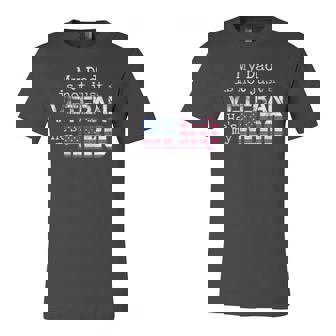 Military Veteran Support My Dad Us Veteran My Hero V-Neck Jersey T-Shirt | Mazezy