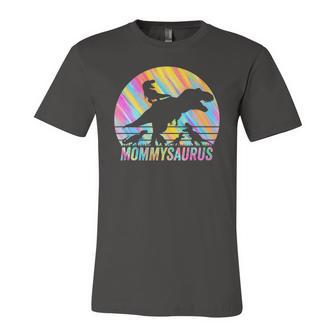 Mommysaurus Dinosaur Vintage Retro 4 Kids Lover Jersey T-Shirt | Mazezy
