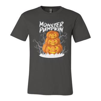 Monster Pumpkin Unisex Jersey Short Sleeve Crewneck Tshirt | Favorety UK