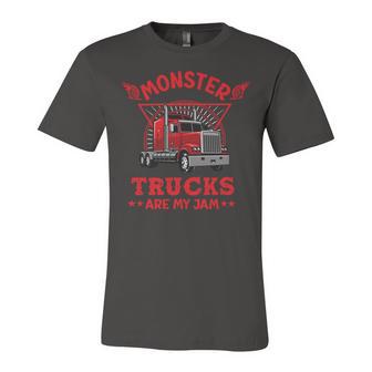 Monster Trucks Are My Jam Unisex Jersey Short Sleeve Crewneck Tshirt | Favorety