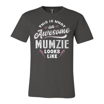 Mumzie Grandma Gift This Is What An Awesome Mumzie Looks Like Unisex Jersey Short Sleeve Crewneck Tshirt - Seseable