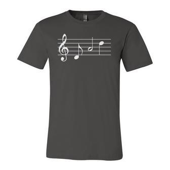 Music Dad Text In Treble Clef Musical Notes Jersey T-Shirt | Mazezy