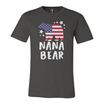 Nana Bear Grandma Us Flag 4Th Of July Matching Jersey T-Shirt | Mazezy