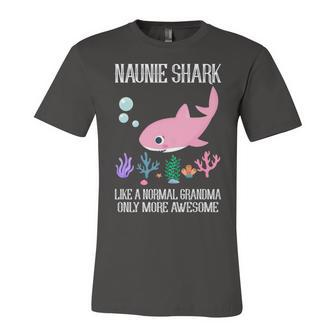 Naunie Grandma Gift Naunie Shark Only More Awesome Unisex Jersey Short Sleeve Crewneck Tshirt - Seseable