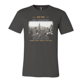 New York The 5 Boroughs Manhattan Bronx Queens Staten Island Jersey T-Shirt | Mazezy