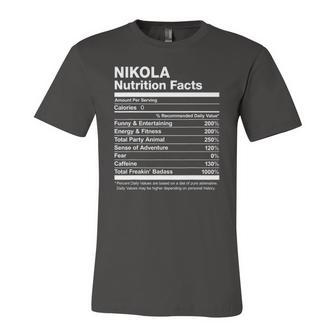 Nikola Nutrition Facts Name Jersey T-Shirt | Mazezy