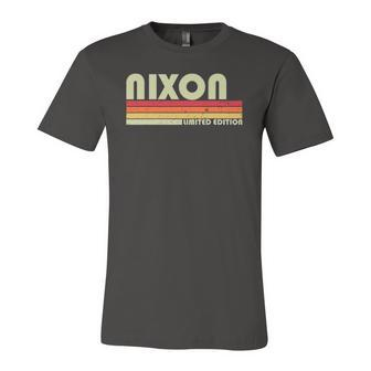 Nixon Name Personalized Retro Vintage Birthday Jersey T-Shirt | Mazezy