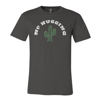 No Hugging Do Not Hug Jersey T-Shirt | Mazezy