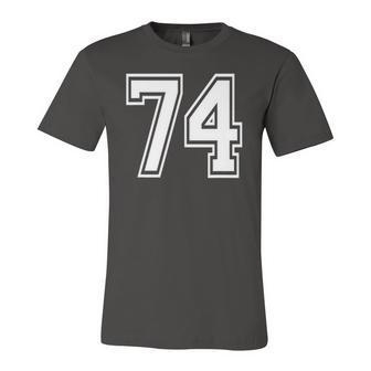Number 74 Birthday 74Th Sports Player Team Numbered Jersey Jersey T-Shirt | Mazezy