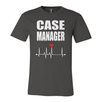 Nurse Case Manager Heartbeat Jersey T-Shirt | Mazezy
