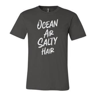 Ocean Air Salty Hair Summer Vacation & Kids Jersey T-Shirt | Mazezy