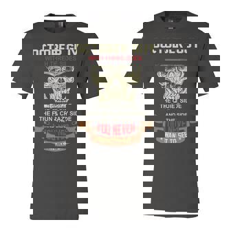 October Guy I Have 3 Sides October Guy Birthday Unisex Jersey Short Sleeve Crewneck Tshirt | Seseable CA