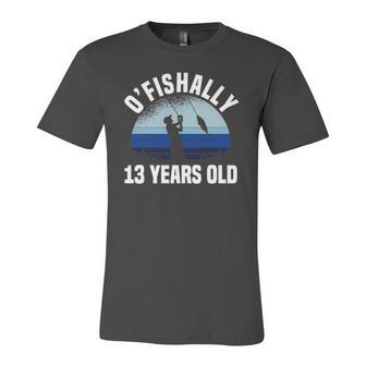 Ofishally 13 Years Old Fisherman 13Th Birthday Fishing Jersey T-Shirt | Mazezy