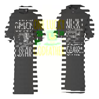 One Lucky Godfather St Patricks Day Lucky Godfather Jersey T-Shirt | Mazezy