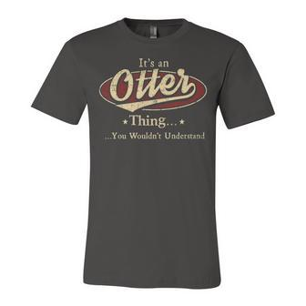 Otter Shirt Personalized Name Gifts T Shirt Name Print T Shirts Shirts With Name Otter Unisex Jersey Short Sleeve Crewneck Tshirt - Seseable