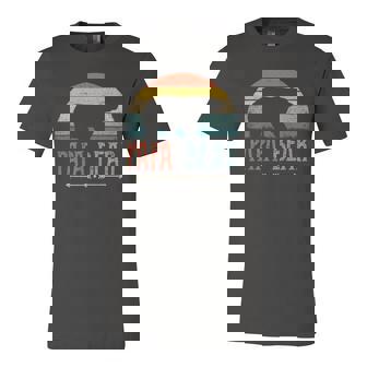 Papa Bear Vintage Daddy Fathers Day Retro Dad Jersey T-Shirt | Mazezy