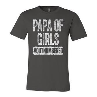 Papa Of Girls Outnumbered Fathers Day Jersey T-Shirt | Mazezy