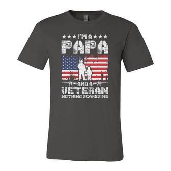 Im A Papa And A Veteran Nothing Scares Me Proud Us Army Jersey T-Shirt | Mazezy UK