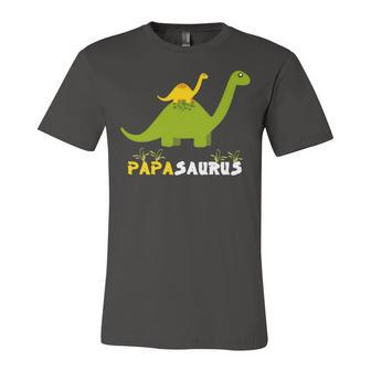 Papasaurus Funny Fathers Day 2022 Gift Idea Unisex Jersey Short Sleeve Crewneck Tshirt - Monsterry CA