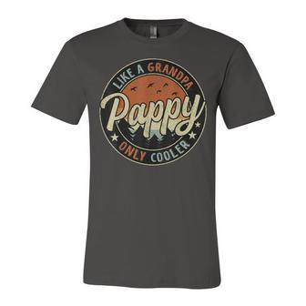Pappy Like A Grandpa Only Cooler Vintage Retro Fathers Day Jersey T-Shirt | Mazezy