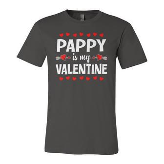 Pappy Is My Valentine Heart Love Matching Jersey T-Shirt | Mazezy