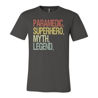 Paramedic Superhero Myth Legend Vintage Retro Jersey T-Shirt | Mazezy
