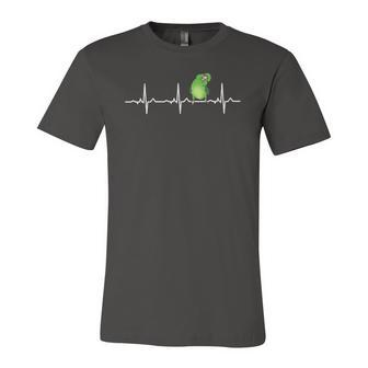 Parrot Ekg Green Parrotlet Heartbeat Bird Pulse Line Birb Jersey T-Shirt | Mazezy